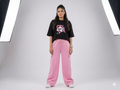 The "Girl Power" Statement Set – Oversized Tee & Wide-Leg Cargo