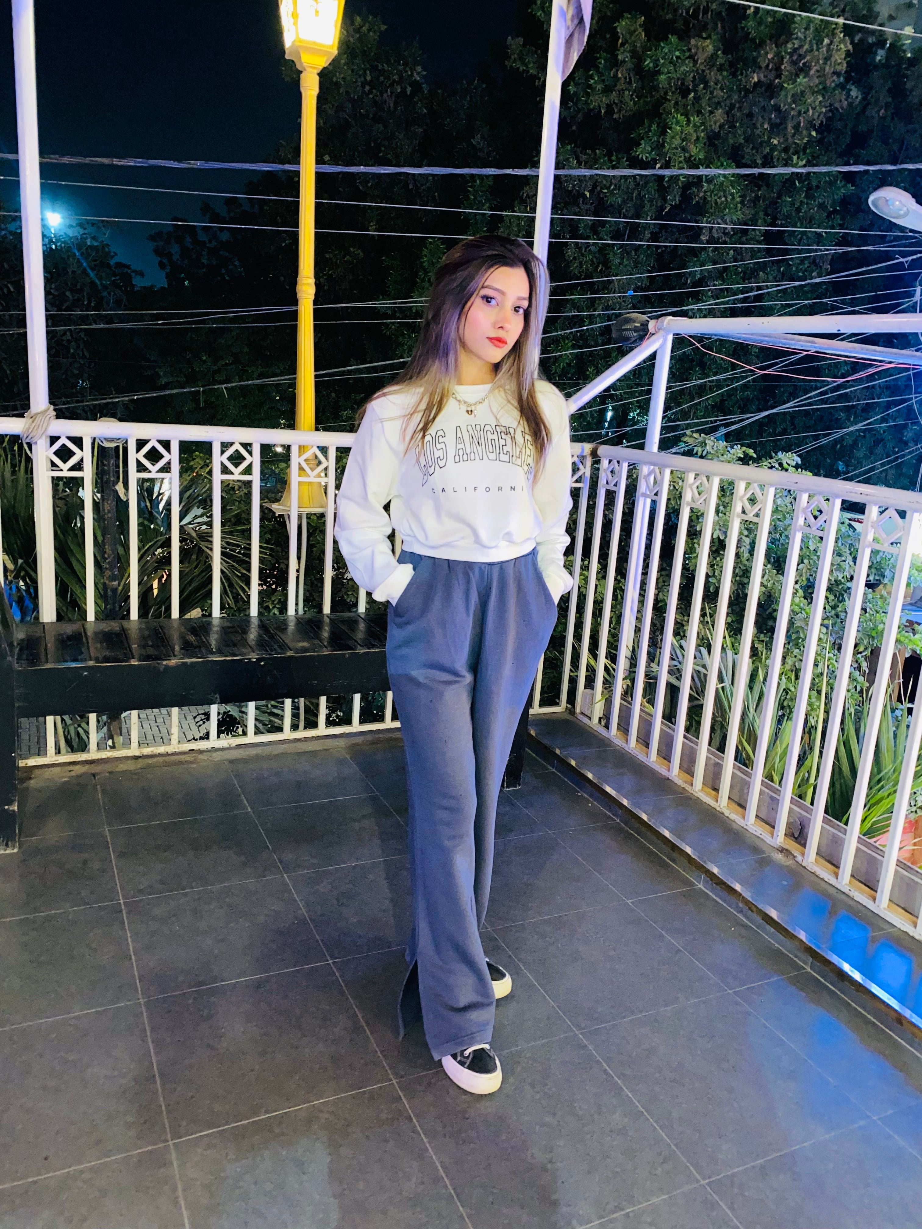 Women's Fleece Crop Sweatshirt Loungewear