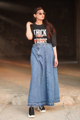 WOMENS UMBRELLA DENIM SKIRT