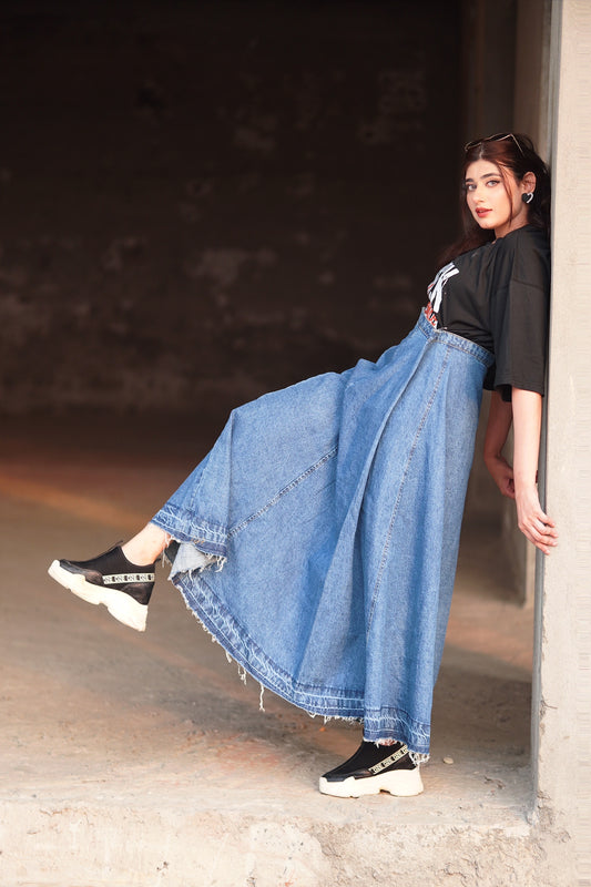 WOMENS UMBRELLA DENIM SKIRT