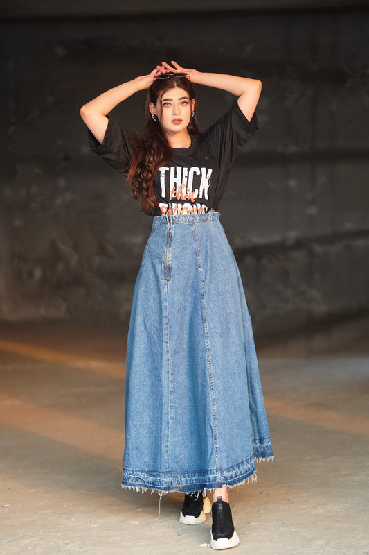 WOMENS UMBRELLA DENIM SKIRT