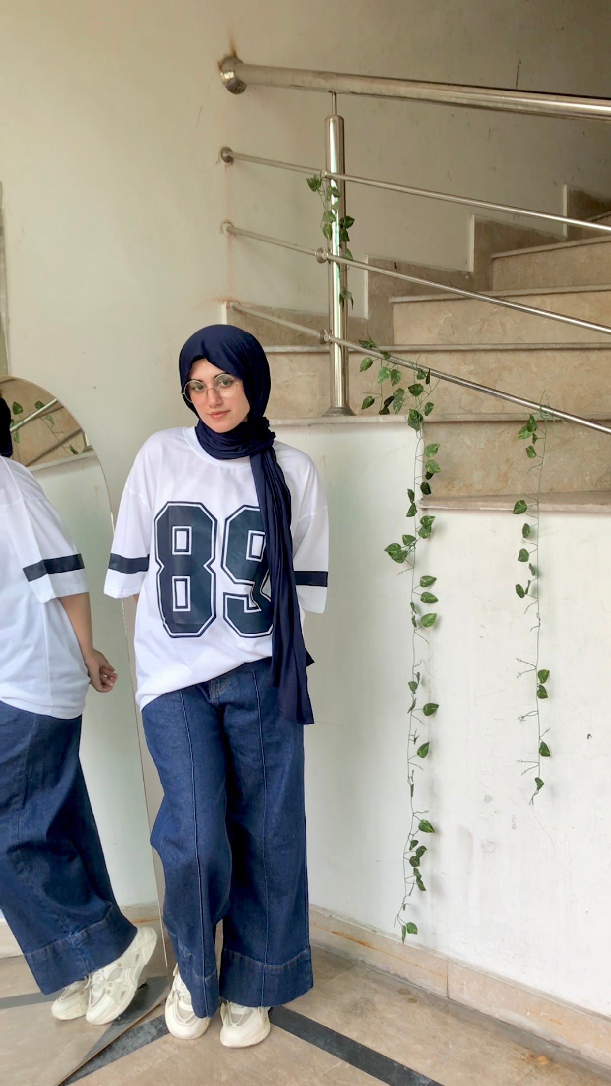 89 Bold Print Oversized T-Shirt for Women