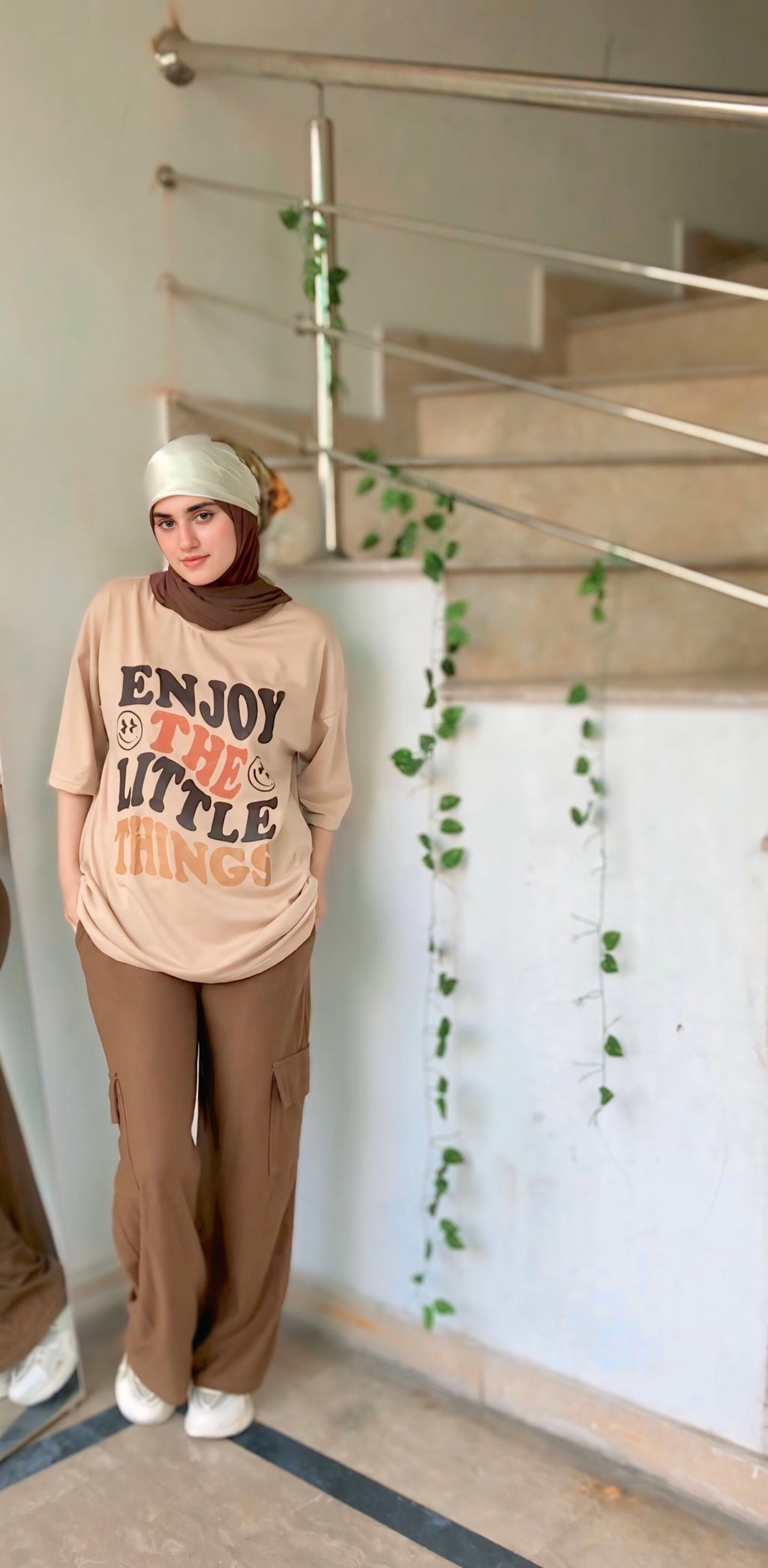 Enjoy The Little Things" Oversized Graphic T-Shirt