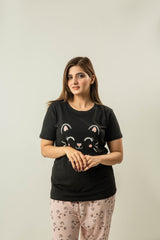 Womens MEOW Printed Sleepwear & Loungewear