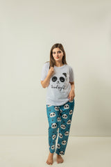 WOMENS PANDA PRINTED SLEEPWEAR WITH MATCHING PJS