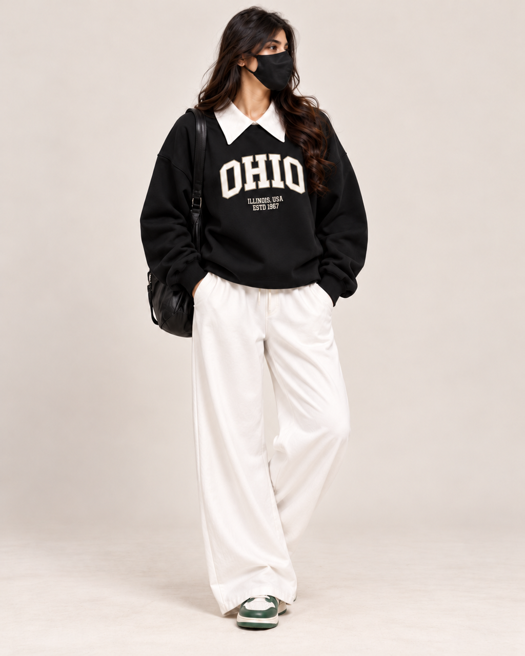 Comfy College Co-Ord – Baggy Sweatshirt & Wide-Leg Fit