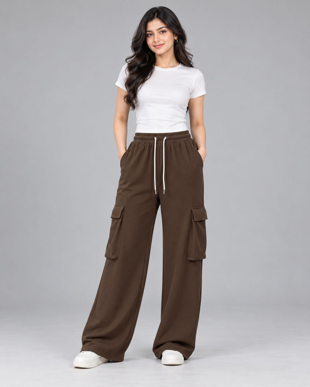 Women’s Premium Baggy Wide-Leg Cargo Trousers