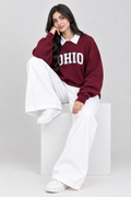 Comfy College Co-Ord – Baggy Sweatshirt & Wide-Leg Fit