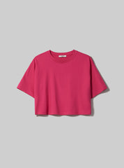 Womens Shocking Pink Plain Croptop