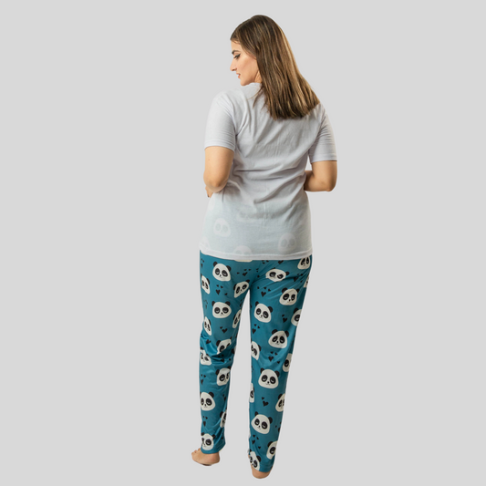 WOMENS PANDA PRINTED SLEEPWEAR WITH MATCHING PJS