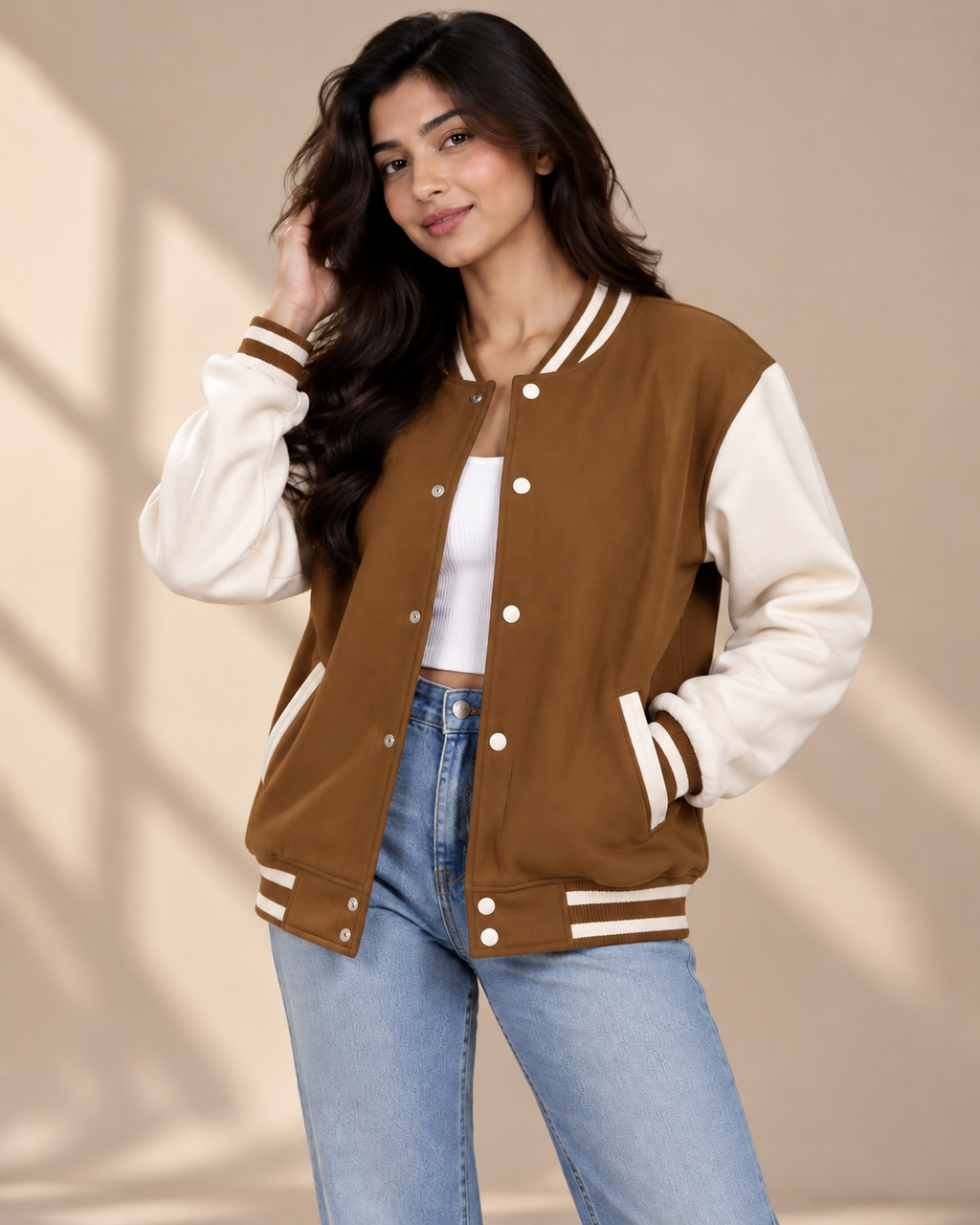 Women’s Varsity Baseball Jacket | Trendy Casual Streetwear & Everyday College Style
