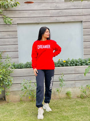 Womens Fleece Dreamer Cozy Sweatshirt & Trouser Co-ord Set