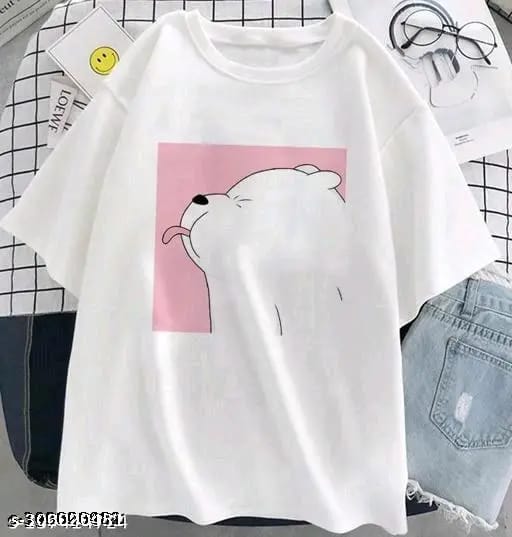 Womens Box Bear Oversized Tshirt