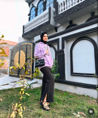 Womens Lilac Graphic Hoodie Cord Set
