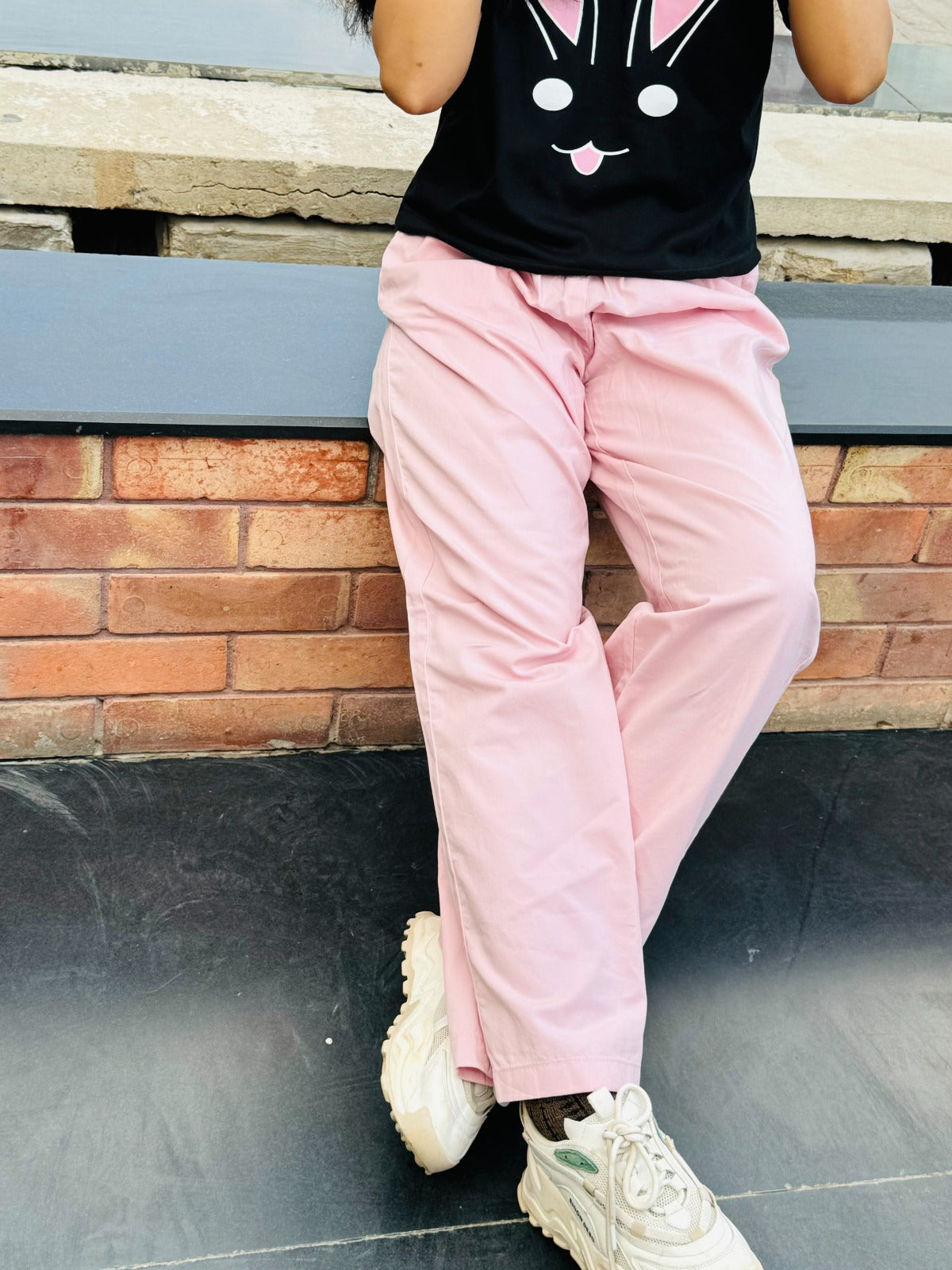 Womens Summer Pleated Cotton Pants With Croptop