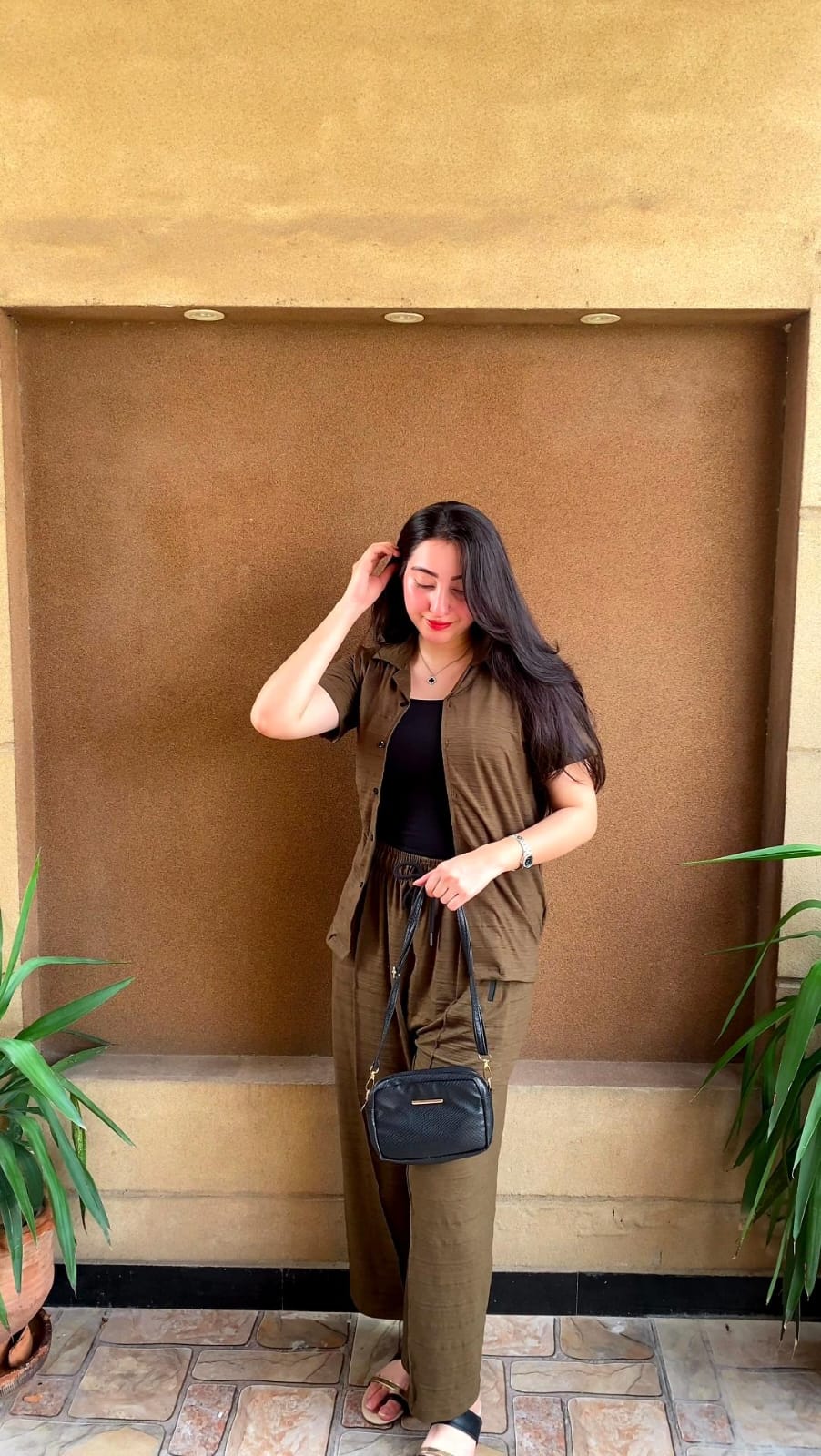 Women's Olive Green Summer Co-ord Set – Relaxed Fit