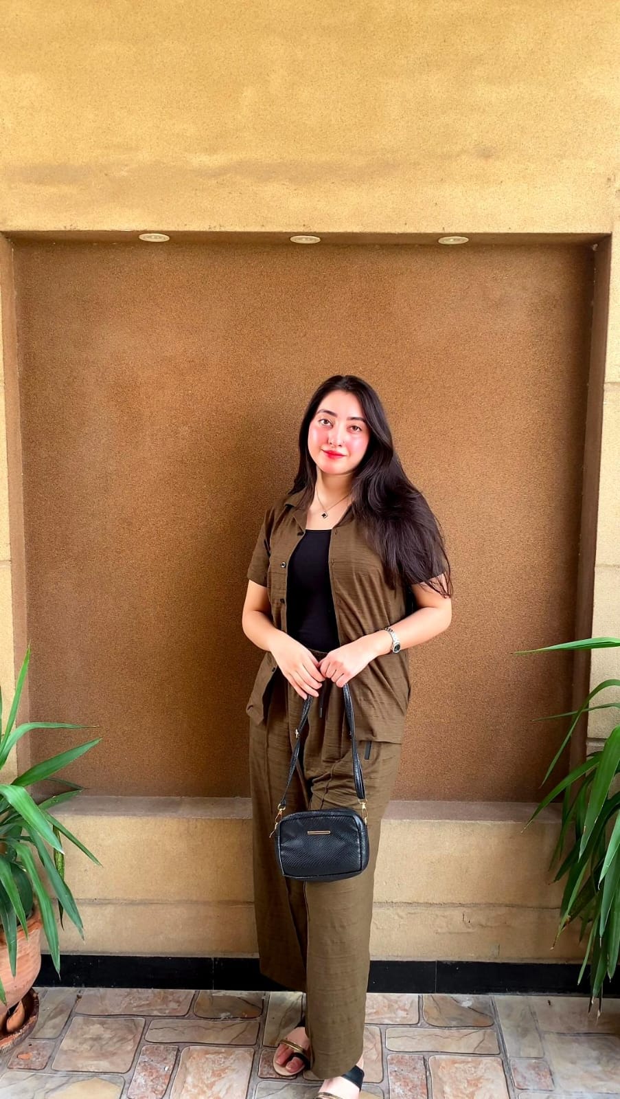 Women's Olive Green Summer Co-ord Set – Relaxed Fit