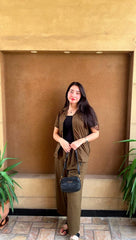 Women's Olive Green Summer Co-ord Set – Relaxed Fit