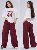 Women's Off Campus Inspired GRAHAM 44 Oversized Tee with Cargo Pants