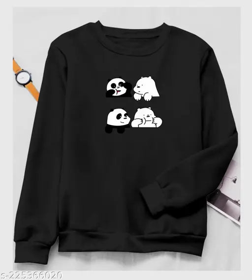 Cute Bear Fleece Sweatshirt – Women's Winter Style