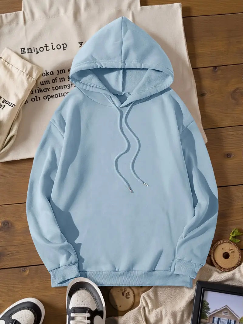 Winter Stuff Women’s Basic Fleece Hoodie - Sky Blue