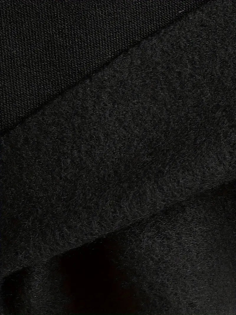 Womens Essential Black Crop Hoodie