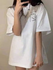 I Don’t Care Bear" Oversized Graphic T-Shirt