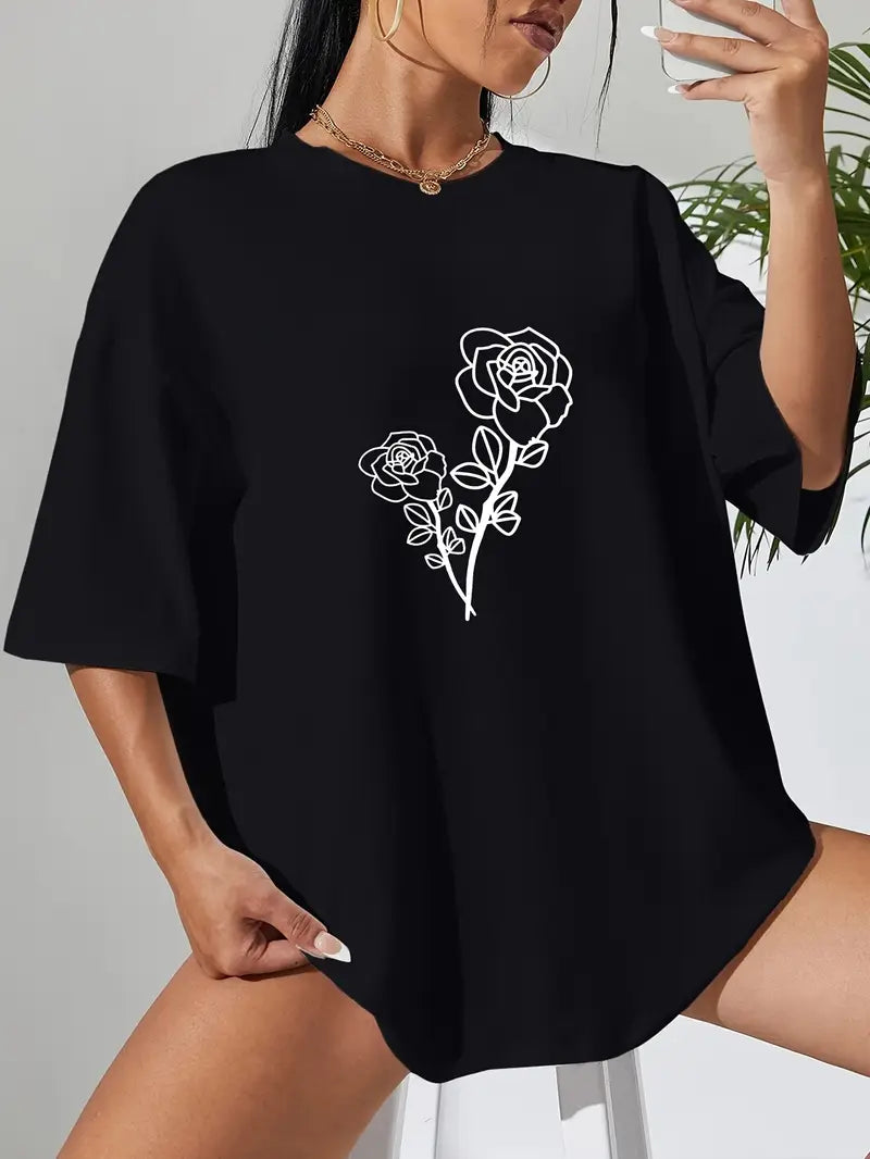 Flower Mood Oversized Tee