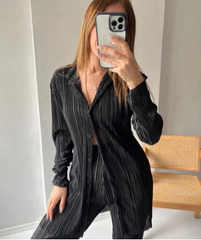 LUXURY PLEATED SILK CORDS SET FOR WOMEN