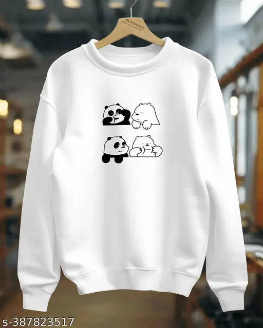 Cute Bear Fleece Sweatshirt – Women's Winter Style
