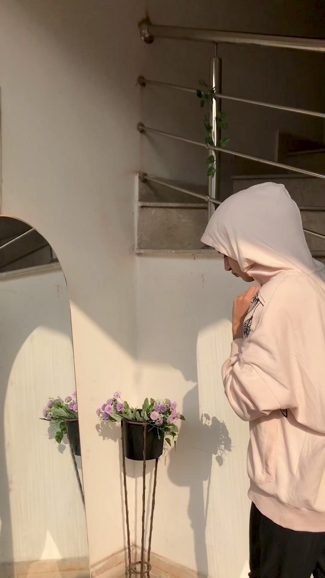 Women's White Flap Pocket Fleece Cord Set