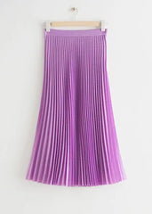 Luxury Plated Silk Maxi Skirt