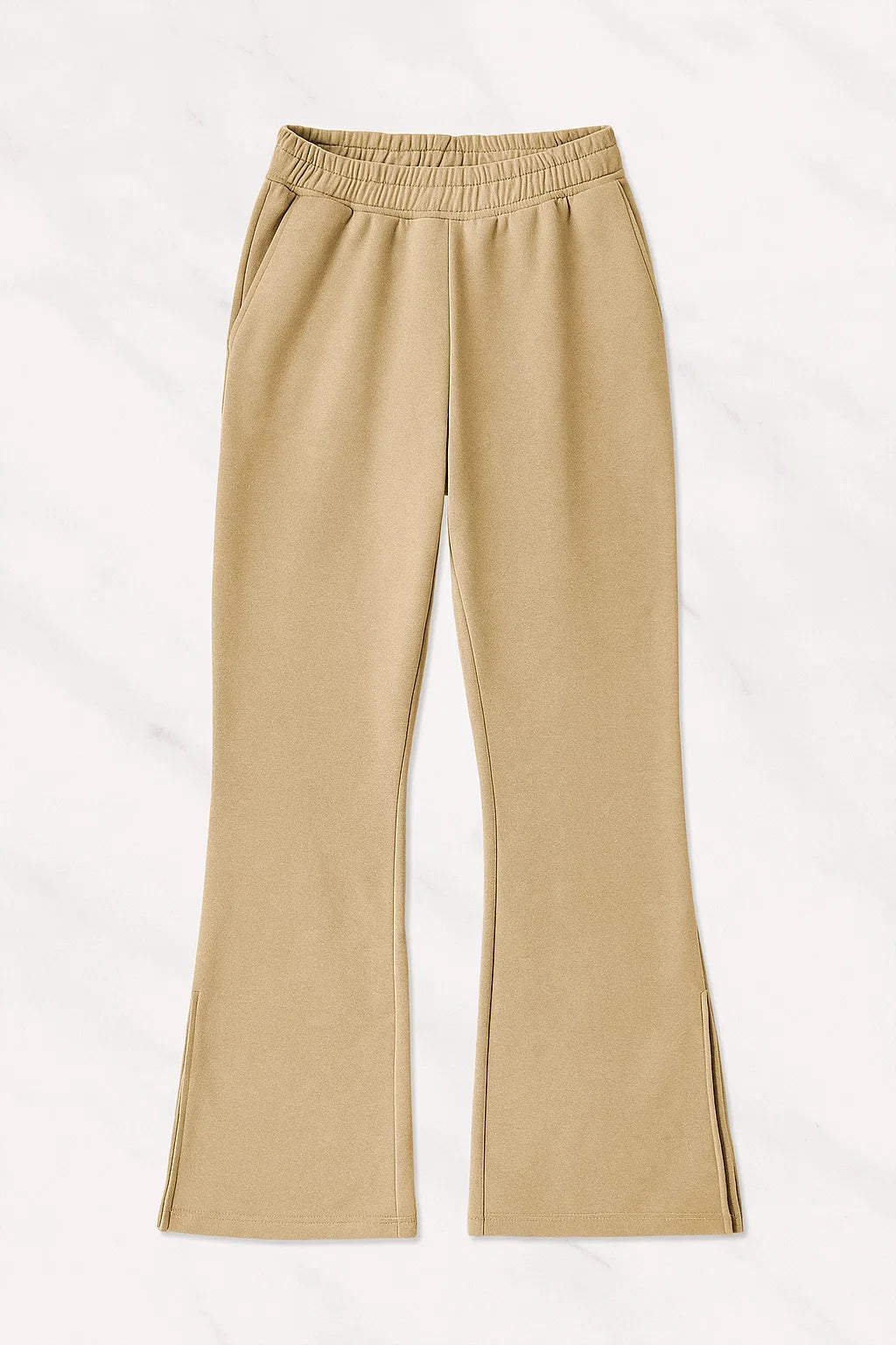Skin Cozy Side-Slit Fleece Flare Trouser