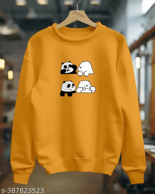 Cute Bear Fleece Sweatshirt – Women's Winter Style