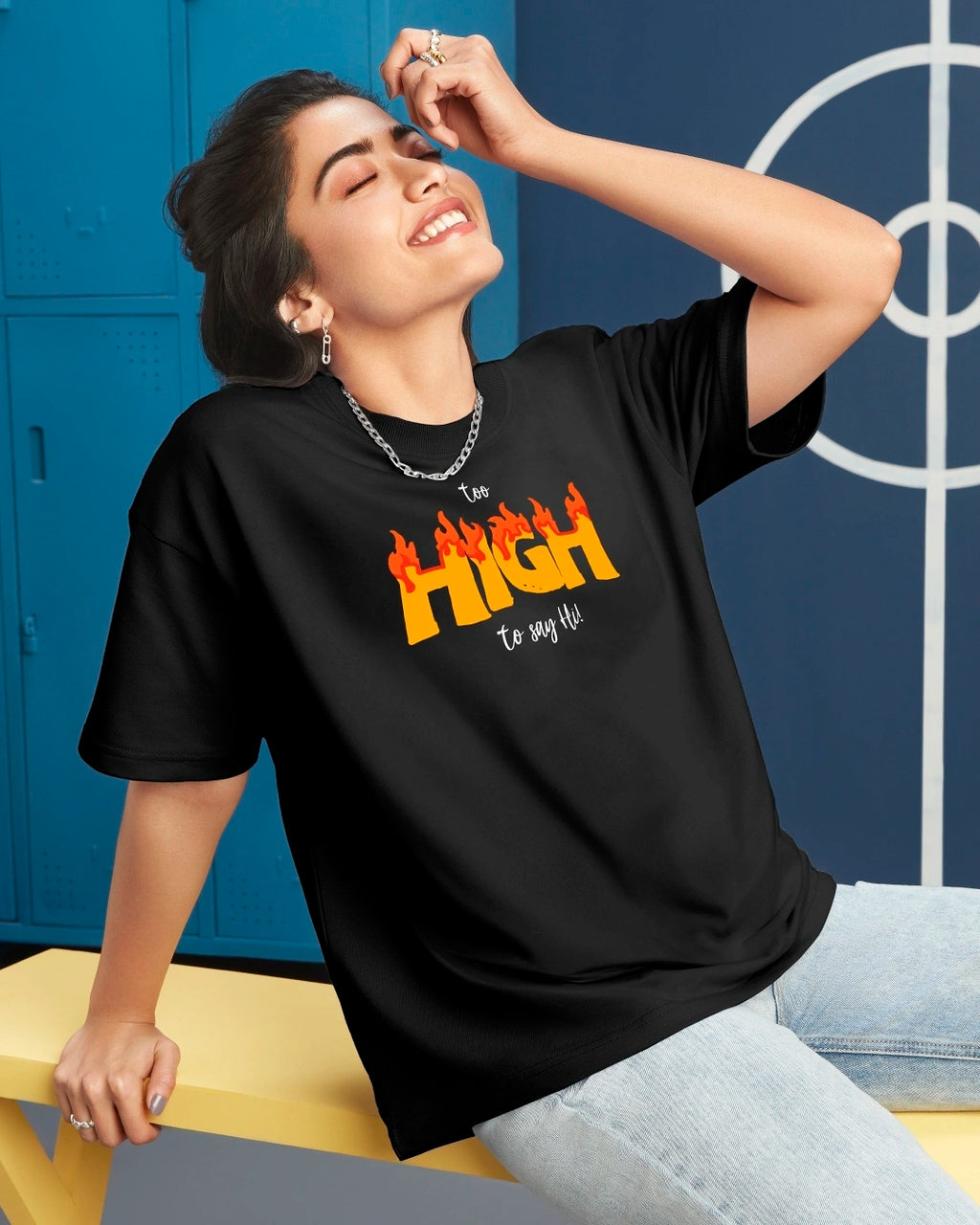 TOO HIGH TO SAY HI GRAPHIC TSHIRT